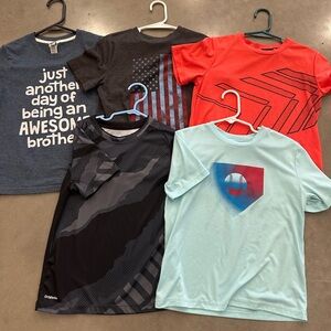 Xersion Kids T-Shirt Set - Red, Light Blue, Black, Gray